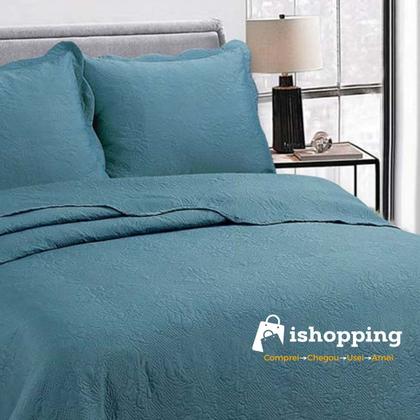 Imagem de Colcha Cobre Leito Solteiro Roupa De Cama Dupla Face Kit 2