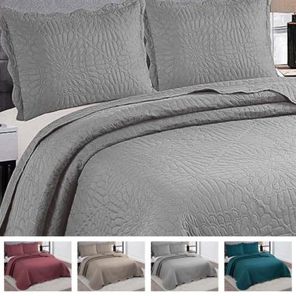 Imagem de Colcha Cobre Leito Solteiro Roupa De Cama Dupla Face Kit 2