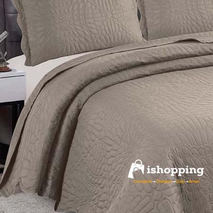 Imagem de Colcha Cobre Leito Solteiro Roupa De Cama Dupla Face Kit 2