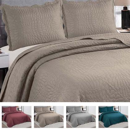 Imagem de Colcha Cobre Leito Solteiro Roupa De Cama Dupla Face Kit 2