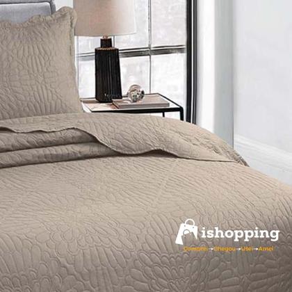 Imagem de Colcha Cobre Leito Solteiro Roupa De Cama Dupla Face Kit 2