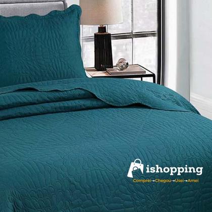 Imagem de Colcha Cobre Leito Solteiro Roupa De Cama Dupla Face Kit 2