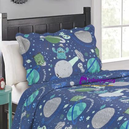 Imagem de Colcha Cobre Leito Solteiro Roupa De Cama Dupla Face Kit 2