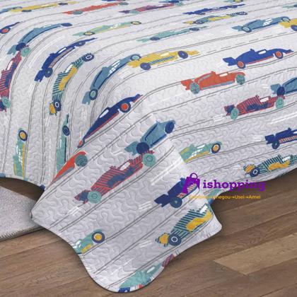 Imagem de Colcha Cobre Leito Solteiro Roupa De Cama Dupla Face Kit 2