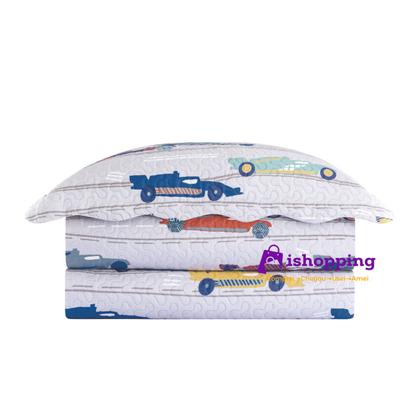 Imagem de Colcha Cobre Leito Solteiro Roupa De Cama Dupla Face Kit 2