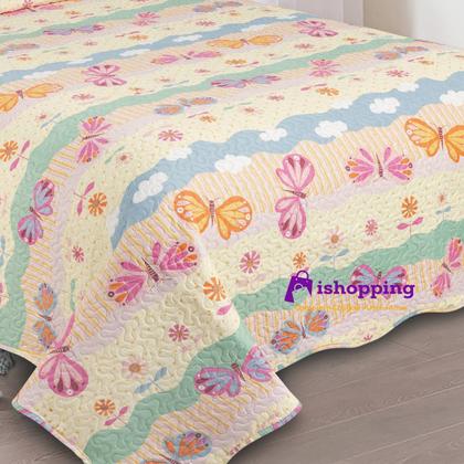 Imagem de Colcha Cobre Leito Solteiro Roupa De Cama Dupla Face Kit 2