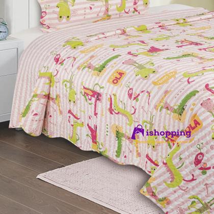 Imagem de Colcha Cobre Leito Solteiro Roupa De Cama Dupla Face Kit 2