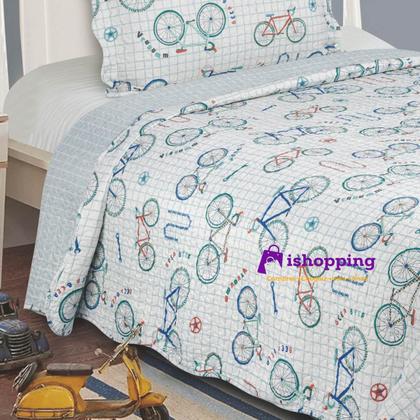 Imagem de Colcha Cobre Leito Solteiro Roupa De Cama Dupla Face Kit 2