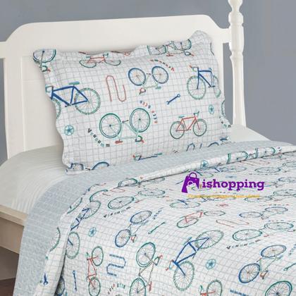 Imagem de Colcha Cobre Leito Solteiro Roupa De Cama Dupla Face Kit 2