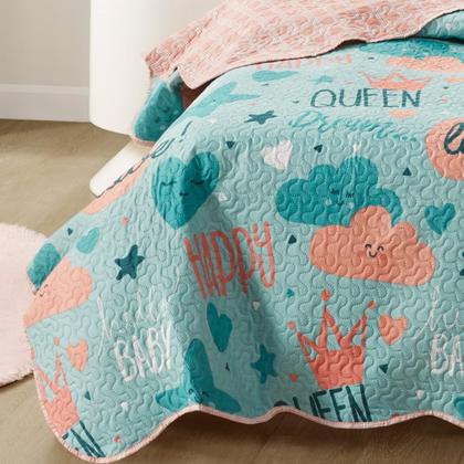 Imagem de Colcha Cobre Leito Solteiro Roupa De Cama Dupla Face Kit 2