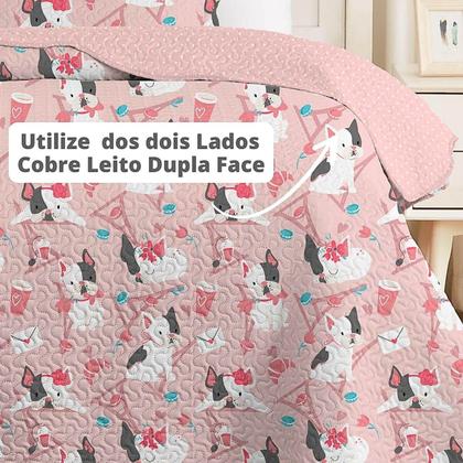 Imagem de Colcha Cobre Leito Solteiro Roupa De Cama Dupla Face Kit 2