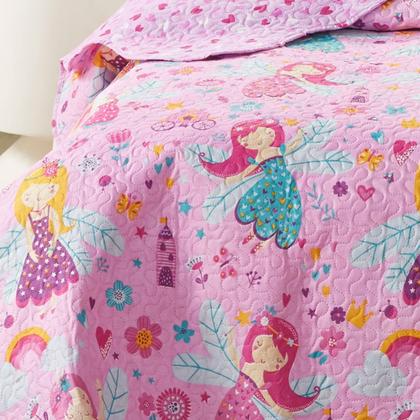 Imagem de Colcha Cobre Leito Solteiro Roupa De Cama Dupla Face Kit 2