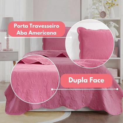 Imagem de Colcha Cobre Leito Solteiro Roupa De Cama Dupla Face Kit 2