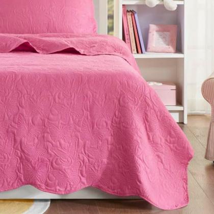 Imagem de Colcha Cobre Leito Solteiro Roupa De Cama Dupla Face Kit 2