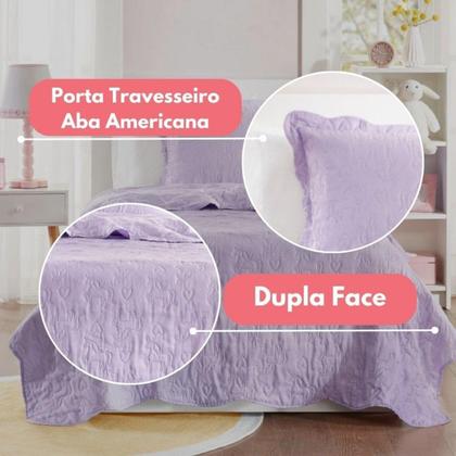 Imagem de Colcha Cobre Leito Solteiro Roupa De Cama Dupla Face Kit 2
