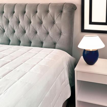 Imagem de Colcha Cobreleito Mini Cama 100% Algodão Malha Branca Arrumadinho Enxovais