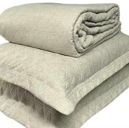 Imagem de Colcha Cortex King 300 Fios Toque De Linho Costurado