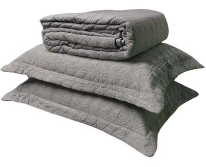 Imagem de Colcha Cortex King 300 Fios Toque De Linho Costurado