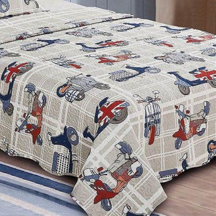Imagem de Colcha Infantil Dupla Face Evolution Patchwork Solteiro 02 Peças Camesa
