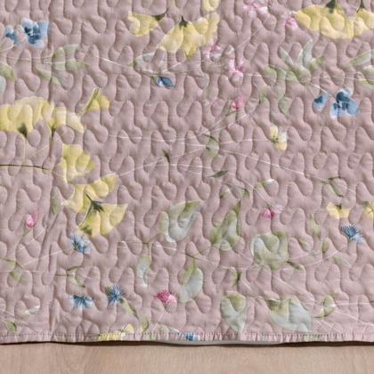 Imagem de Colcha + Jogo de Cama Bouti Estampado King 07 Peças 100% Poliéster - Lavanda