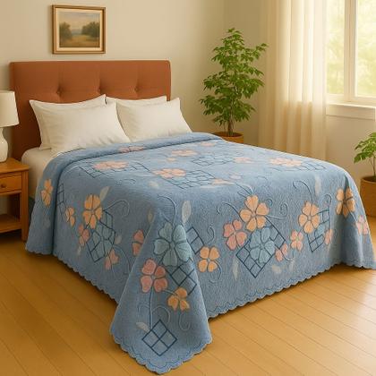 Imagem de Colcha Jolitex Aconchego Design Relevo Toque Aveludado Macio