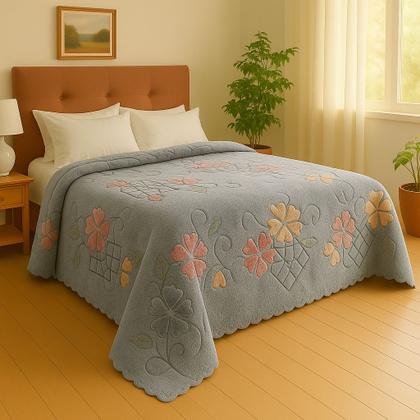 Imagem de Colcha Jolitex Aconchego Design Relevo Toque Aveludado Macio