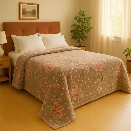 Imagem de Colcha Jolitex Aconchego Design Relevo Toque Aveludado Macio