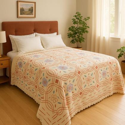 Imagem de Colcha Jolitex Aconchego Design Relevo Toque Aveludado Macio