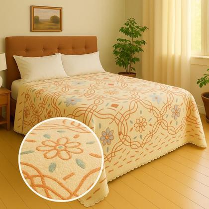 Imagem de Colcha Jolitex Aconchego Design Relevo Toque Aveludado Macio