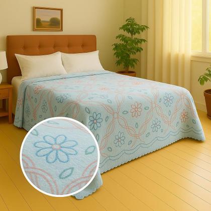 Imagem de Colcha Jolitex Aconchego Design Relevo Toque Aveludado Macio