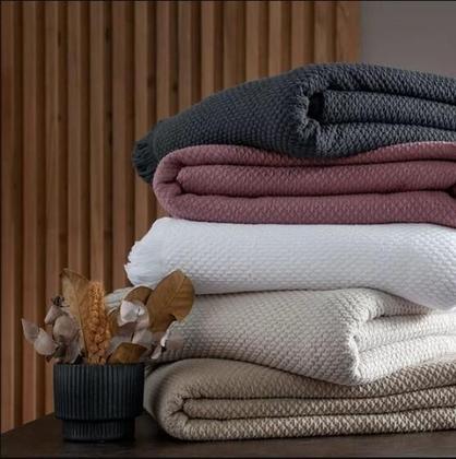 Imagem de Colcha / Manta Solteiro Buddemeyer Jacque 100% Algodão Penteado C/ Franjas