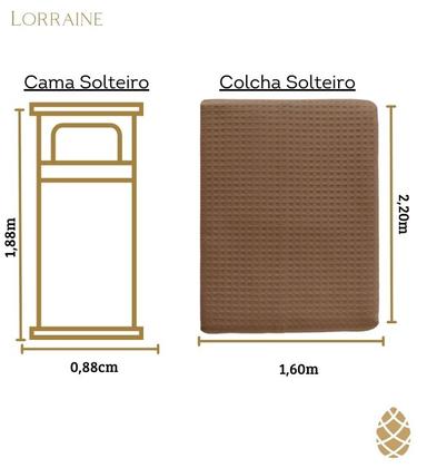 Imagem de Colcha Piquet Favo Solteiro Teka Gênova 160X220 100% Algodão