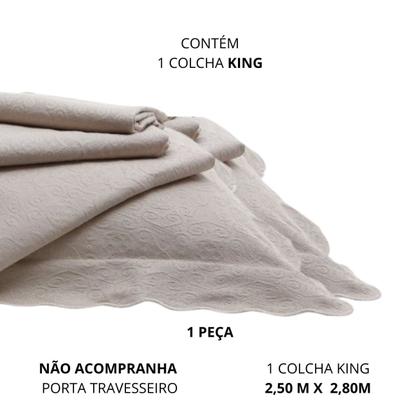 Imagem de Colcha Piquet King Tognato Capela 100% Algodão Atacama