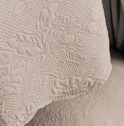 Imagem de Colcha Queen Cobre Leito Fiore Dupla Face kit 3 Peças