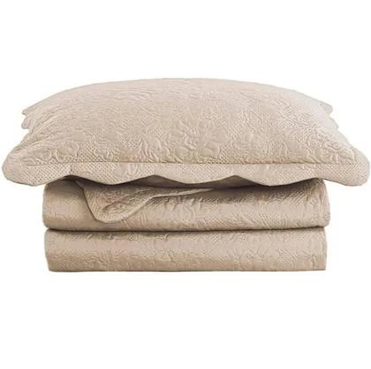 Imagem de Colcha Queen Cobre Leito Fiore Dupla Face kit 3 Peças