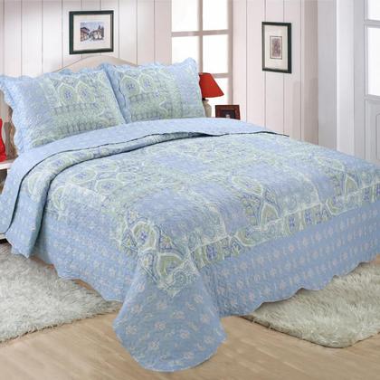 Imagem de Colcha Queen Cobre Leito Patchwork Bouti Sultan Realce Top