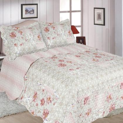 Imagem de Colcha Queen Cobre Leito Patchwork Bouti Sultan Realce Top