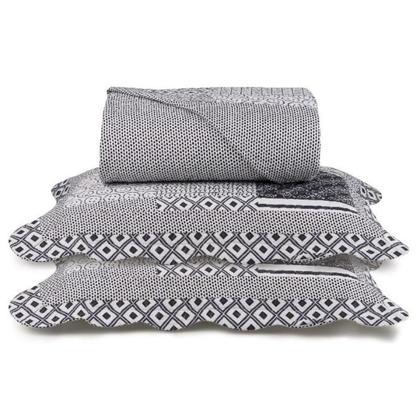 Imagem de Colcha Queen Cobre Leito Patchwork Bouti Sultan Realce Top