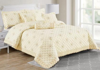 Imagem de Colcha Queen Size Crystal Bordada 200 Fios - Palha