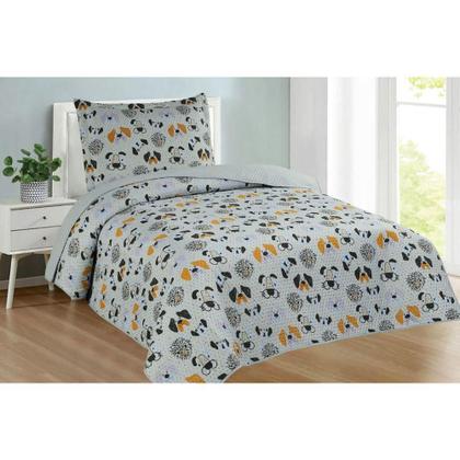 Imagem de Colcha solteiro boutis menino porta travesseiro cobre leito