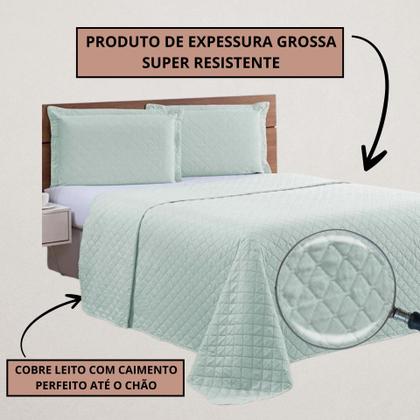 Imagem de Colcha Ultrassonica Basics 2,40 X 2,60 Queen Verde Menta