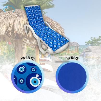 Imagem de Colchão Almofada Espreguiçadeira Dupla-face olho grego