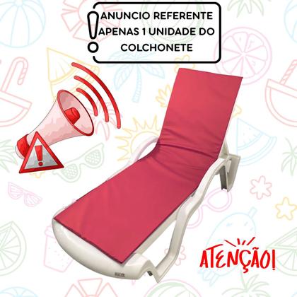 Imagem de Colchão Almofada Espreguiçadeira Duplaface Rosa Reforçado