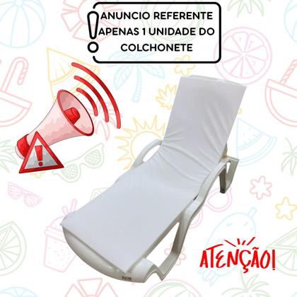 Imagem de Colchão Almofada Espreguiçadeira Impermeável Branca Lisa