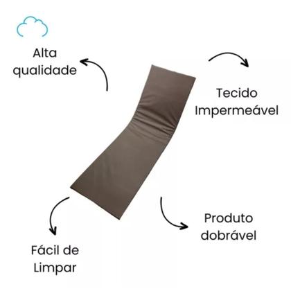 Imagem de Colchão Almofada Espreguiçadeira Marrom Impermeaveal 2un