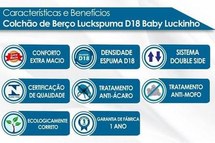 Imagem de Colchão Berço Chiqueirinho 60x90 LUCKSPUMA