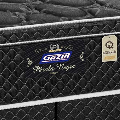 Imagem de Colchão Box Casal King Size193cm Molas Ensacadas Bonnel Perola Negra Preto - Gazin