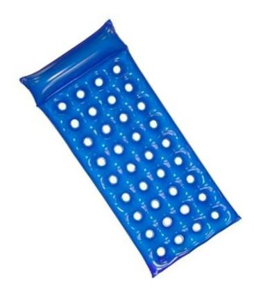 Imagem de Colchão Caixa De Ovo Agua/ar Vazado C/ Cabeceira Della Vida Azul