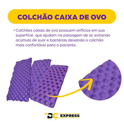 Imagem de Colchão Caixa de Ovo Água Ortopédico Antiescaras BioFlorence