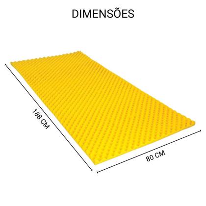 Imagem de Colchão Caixa De Ovo Anti Escaras Espuma D28 188 X 80Cm